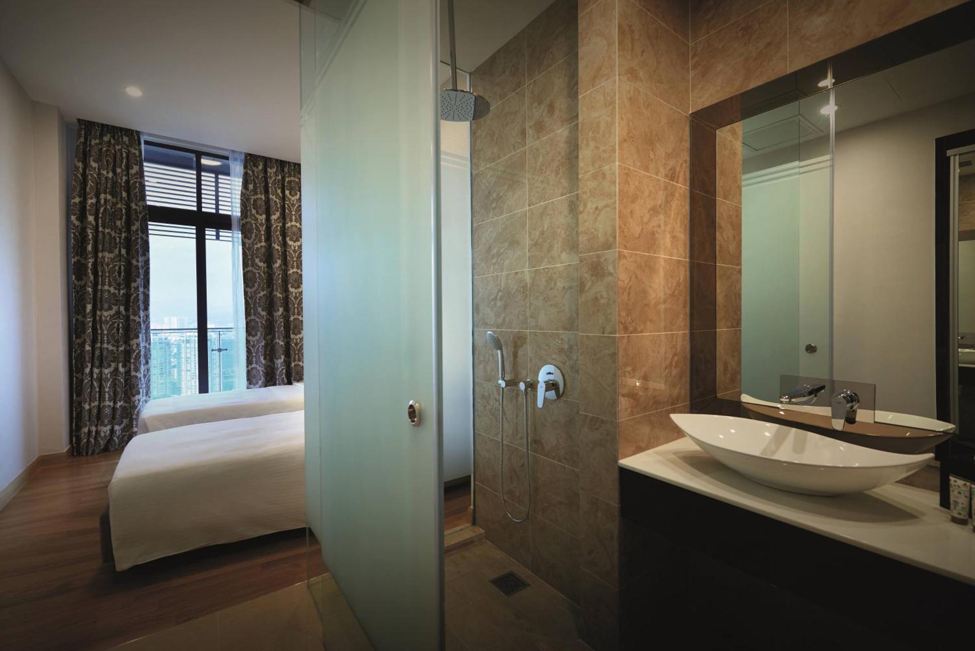 Alojamiento Premier de 2 dormitorios en Dorsett Residences - Cama grande + 2 camas individuales